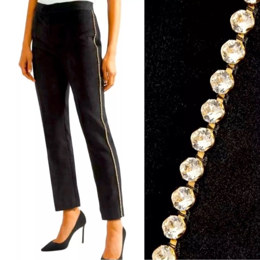 Isabel Marant Philea Swarovski Crystal Felt Pants Size FR 36 Or Small